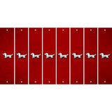 Red Oil Rubbed Cut Fun Strips (Set of 8) DOG