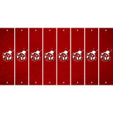 Red Oil Rubbed Cut Fun Strips (Set of 8) LADYBUG