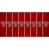 Red Oil Rubbed Cut Fun Strips (Set of 8) BAT