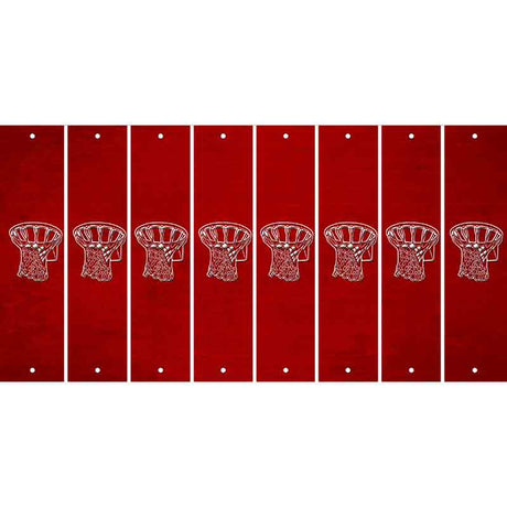 Red Oil Rubbed Cut Fun Strips (Set of 8) BAT