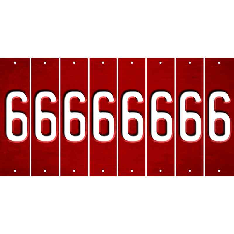 Red Oil Rubbed Cut Fun Strips (Set of 8) 7