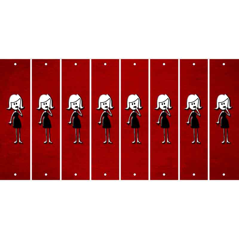 Red Oil Rubbed Cut Fun Strips (Set of 8) MOM