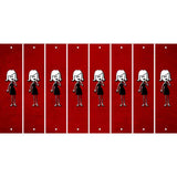 Red Oil Rubbed Cut Fun Strips (Set of 8) MOM