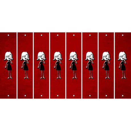 Red Oil Rubbed Cut Fun Strips (Set of 8) MOM