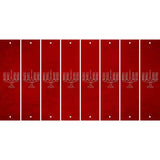 Red Oil Rubbed Cut Fun Strips (Set of 8) MENORAH