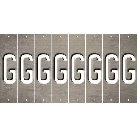 Tan Oil Rubbed Cut Fun Strips (Set of 8) H