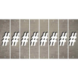 Tan Oil Rubbed Cut Fun Strips (Set of 8) @