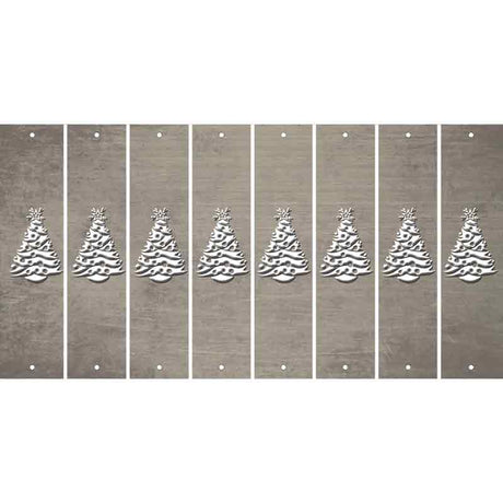 Tan Oil Rubbed Cut Fun Strips (Set of 8) CHRISTMAS TREE