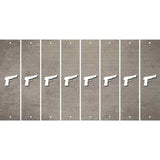 Tan Oil Rubbed Cut Fun Strips (Set of 8) HANDGUN
