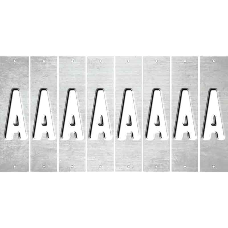 White Oil Rubbed Cut Fun Strips (Set of 8) B