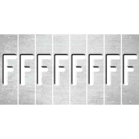 White Oil Rubbed Cut Fun Strips (Set of 8) G