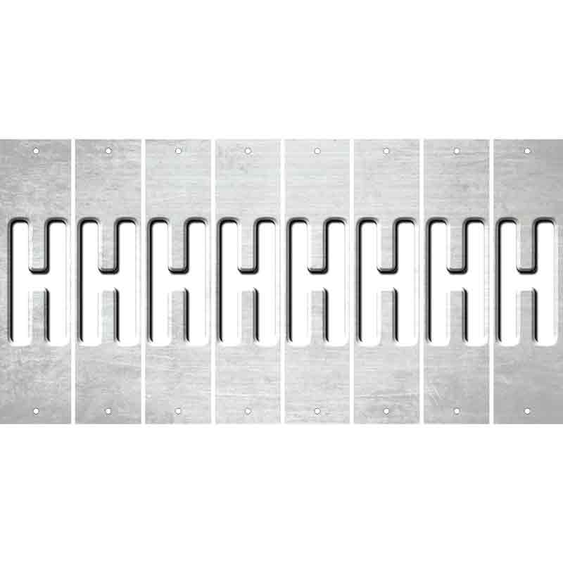 White Oil Rubbed Cut Fun Strips (Set of 8) I