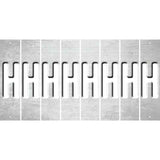 White Oil Rubbed Cut Fun Strips (Set of 8) I