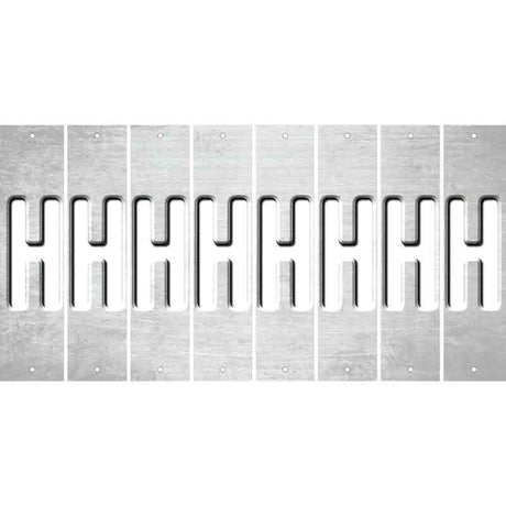 White Oil Rubbed Cut Fun Strips (Set of 8) I