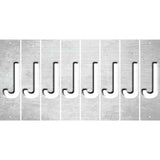 White Oil Rubbed Cut Fun Strips (Set of 8) K