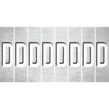 White Oil Rubbed Cut Fun Strips (Set of 8) E