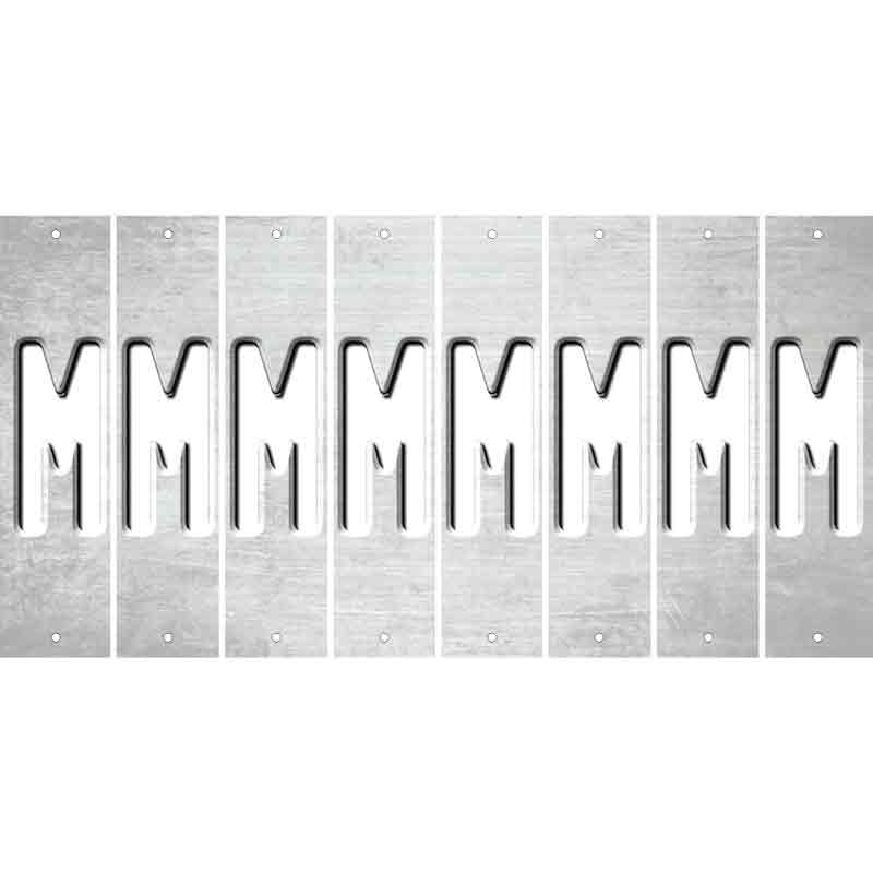 White Oil Rubbed Cut Fun Strips (Set of 8) N