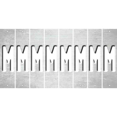 White Oil Rubbed Cut Fun Strips (Set of 8) N