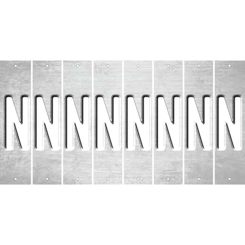 White Oil Rubbed Cut Fun Strips (Set of 8) O