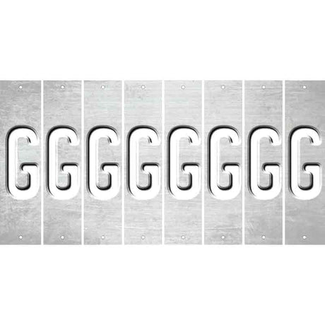 White Oil Rubbed Cut Fun Strips (Set of 8) H