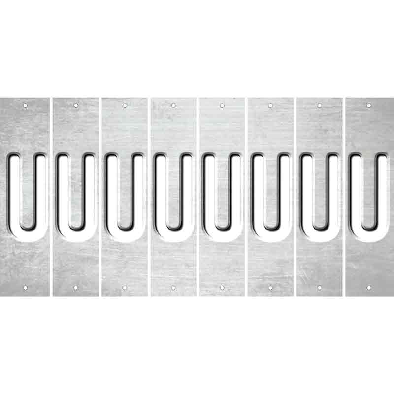 White Oil Rubbed Cut Fun Strips (Set of 8) V