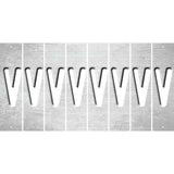 White Oil Rubbed Cut Fun Strips (Set of 8) W