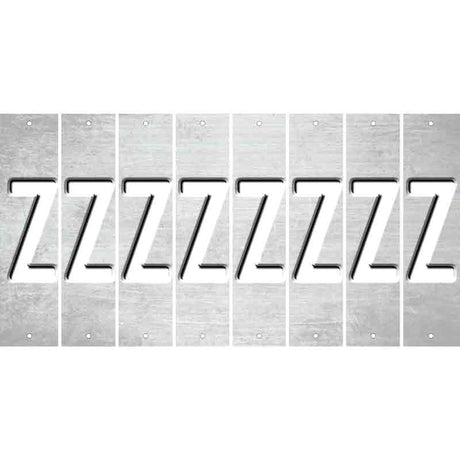 White Oil Rubbed Cut Fun Strips (Set of 8) 0