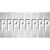 White Oil Rubbed Cut Fun Strips (Set of 8) Q