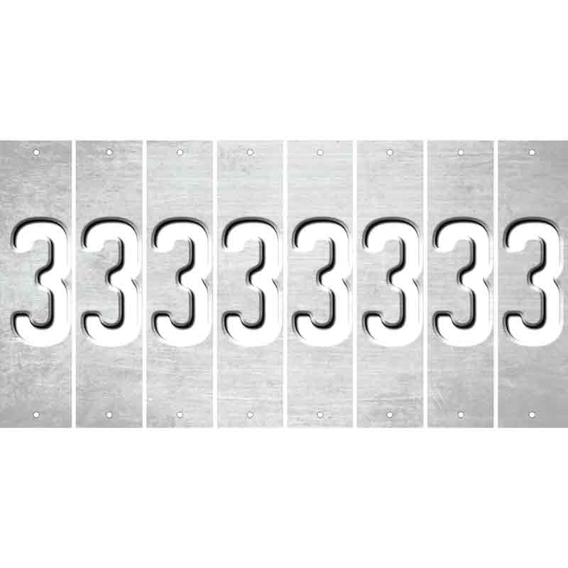 White Oil Rubbed Cut Fun Strips (Set of 8) 4