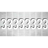 White Oil Rubbed Cut Fun Strips (Set of 8) 4