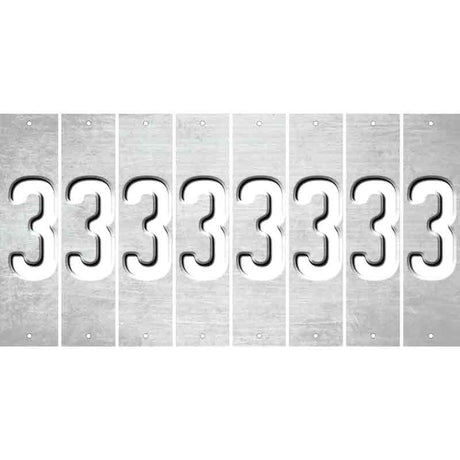 White Oil Rubbed Cut Fun Strips (Set of 8) 4