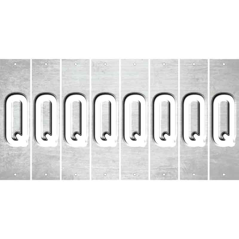 White Oil Rubbed Cut Fun Strips (Set of 8) R