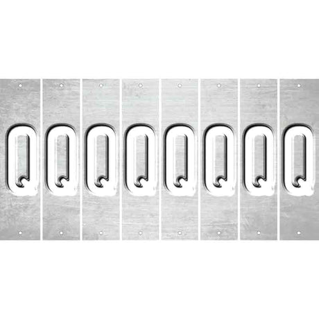 White Oil Rubbed Cut Fun Strips (Set of 8) R