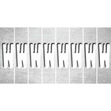 White Oil Rubbed Cut Fun Strips (Set of 8) X