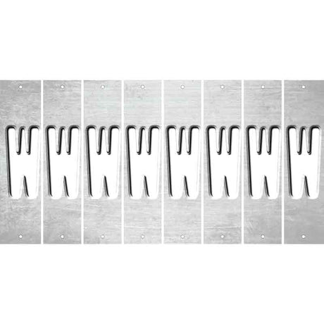 White Oil Rubbed Cut Fun Strips (Set of 8) X