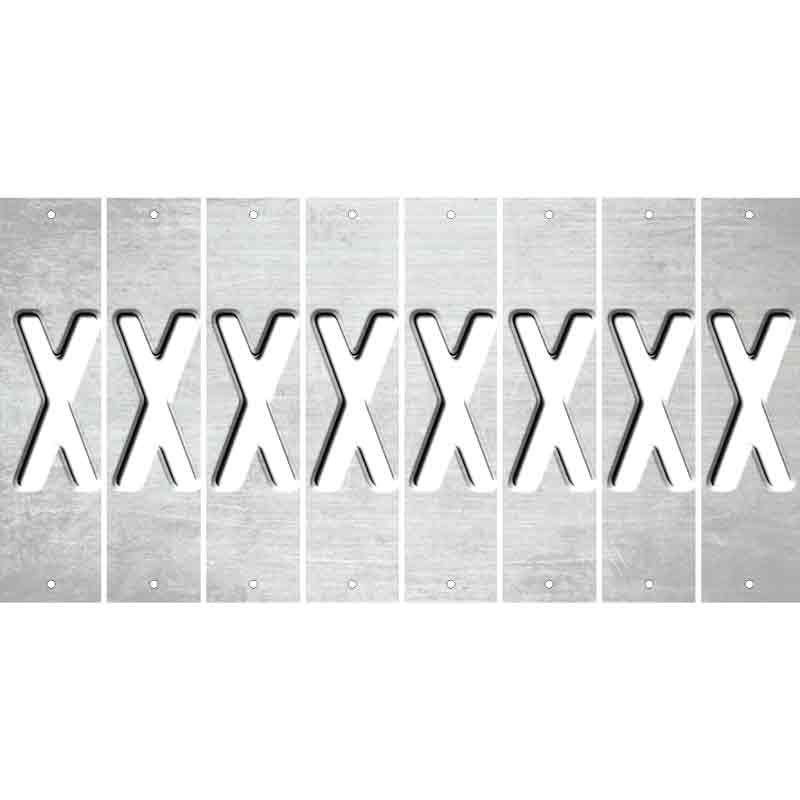 White Oil Rubbed Cut Fun Strips (Set of 8) Y