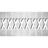 White Oil Rubbed Cut Fun Strips (Set of 8) Y