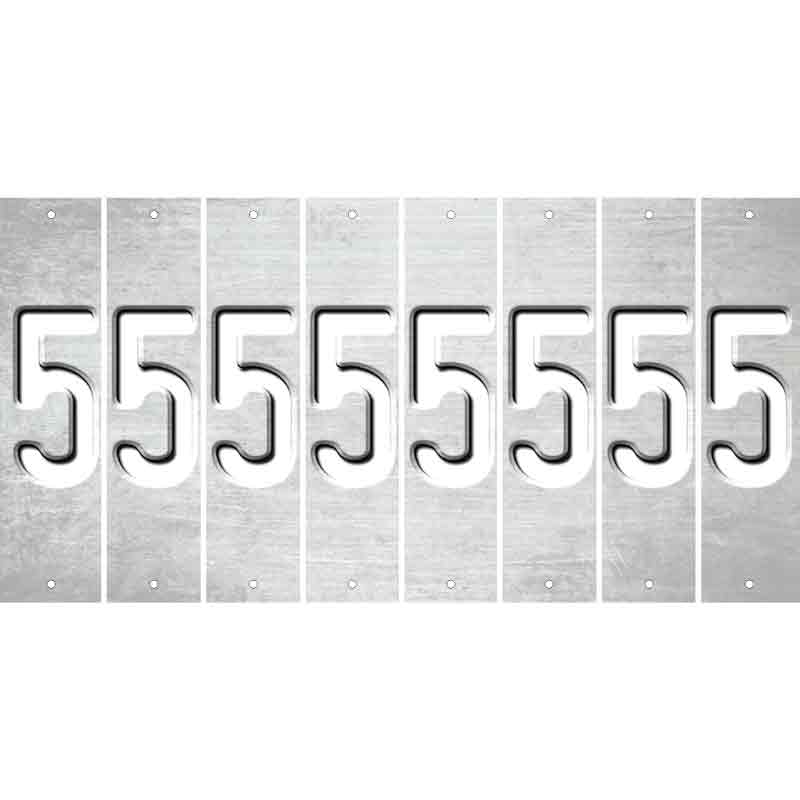 White Oil Rubbed Cut Fun Strips (Set of 8) 6