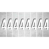 White Oil Rubbed Cut Fun Strips (Set of 8) 5