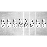 White Oil Rubbed Cut Fun Strips (Set of 8) HEART