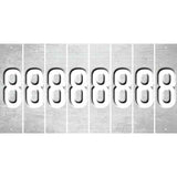 White Oil Rubbed Cut Fun Strips (Set of 8) 9