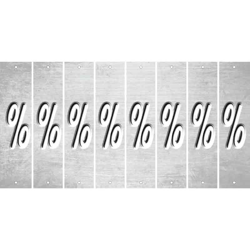 White Oil Rubbed Cut Fun Strips (Set of 8) -