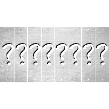 White Oil Rubbed Cut Fun Strips (Set of 8) %