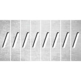 White Oil Rubbed Cut Fun Strips (Set of 8) (