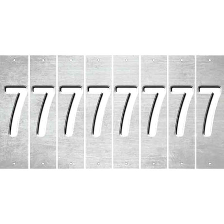 White Oil Rubbed Cut Fun Strips (Set of 8) 8