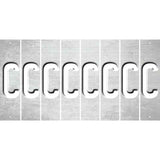 White Oil Rubbed Cut Fun Strips (Set of 8) D