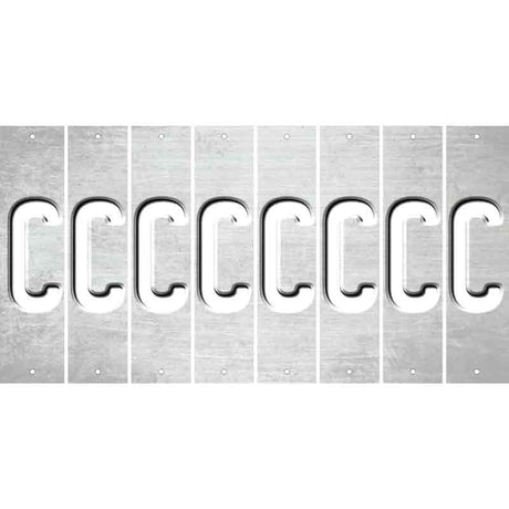 White Oil Rubbed Cut Fun Strips (Set of 8) D