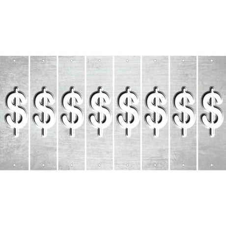 White Oil Rubbed Cut Fun Strips (Set of 8) #