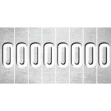 White Oil Rubbed Cut Fun Strips (Set of 8) 1