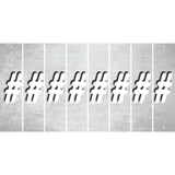 White Oil Rubbed Cut Fun Strips (Set of 8) @